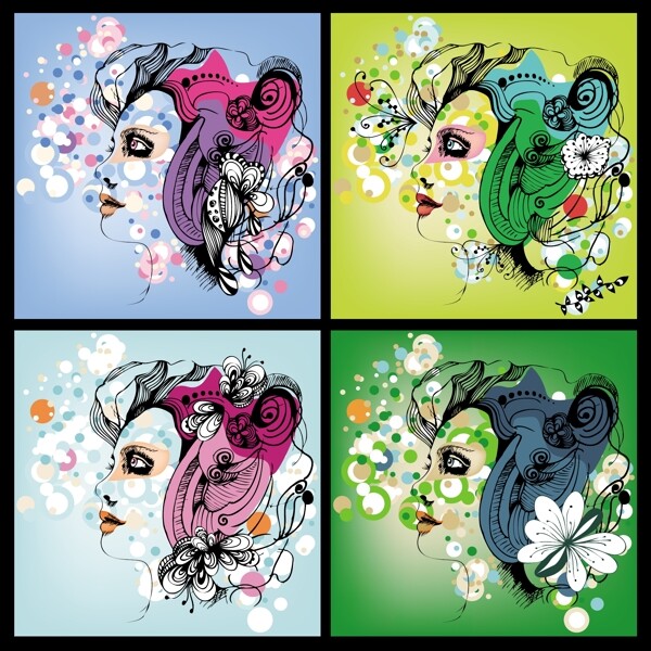 歐美花紋6711矢量EPS