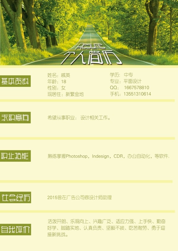 個人簡歷