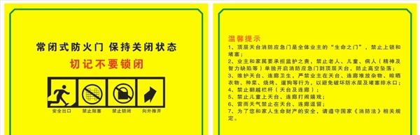 防火門溫馨提示