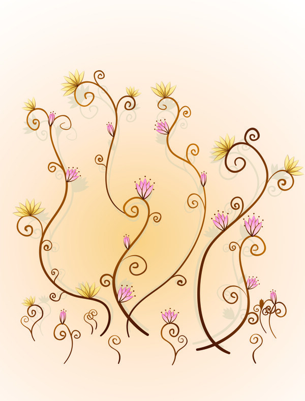 抽象花朵装饰背景图案