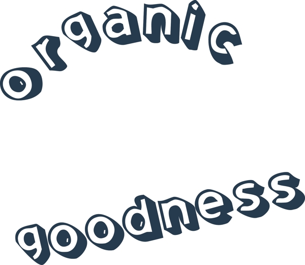 印花矢量圖文字英文organicgoodness免費素材