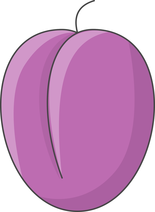 紫色的桃子免抠图