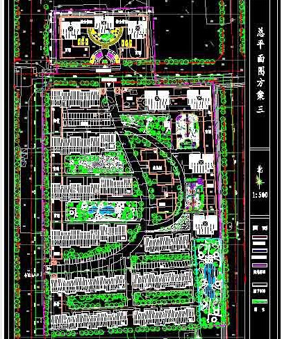 綜合住宅建筑小區(qū)規(guī)劃總平面圖dwg格式