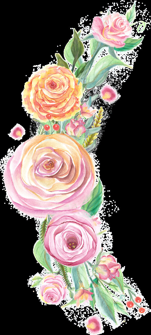 花粉奶油透明裝飾素材