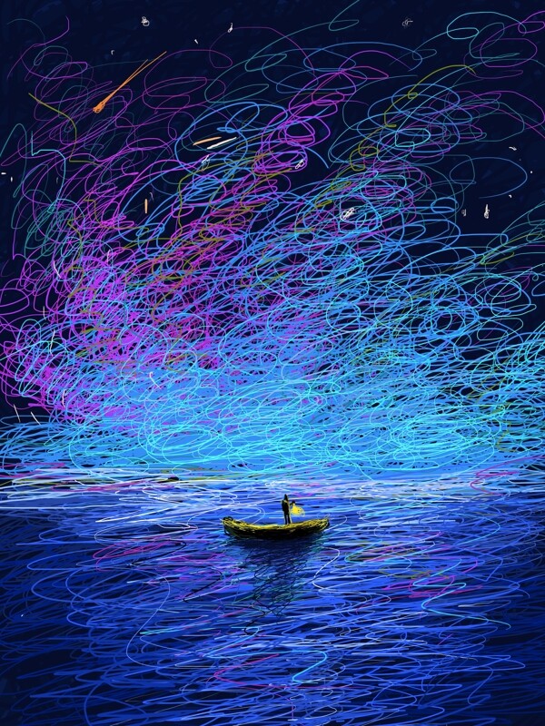 極光星空原創(chuàng)插畫