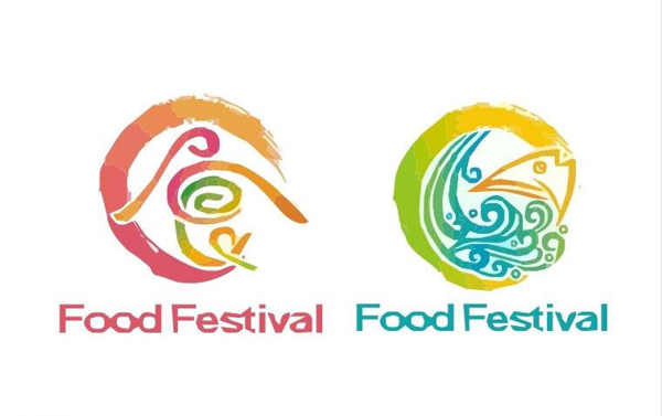 抽象美食logo