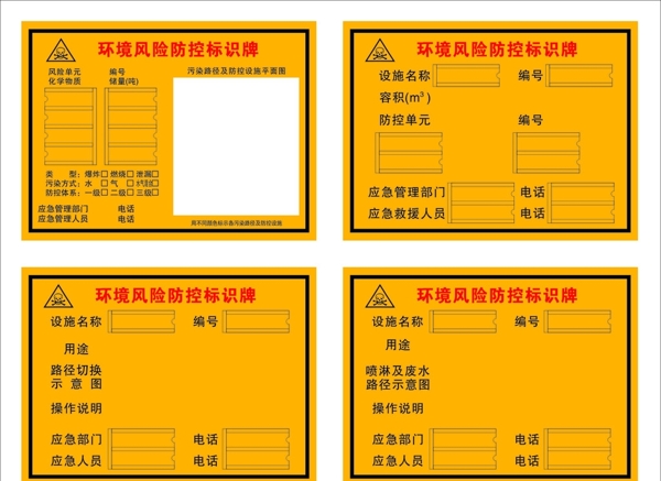 環(huán)境風(fēng)險(xiǎn)防控標(biāo)識(shí)牌圖片