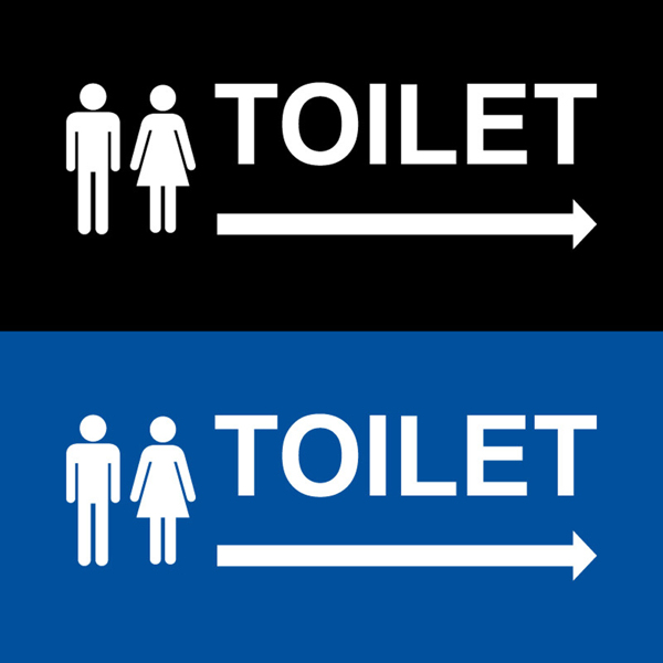 公共厕所标志矢量图