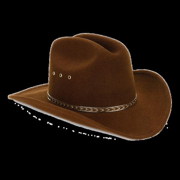 褐色的西部牛仔帽免抠png透明素材