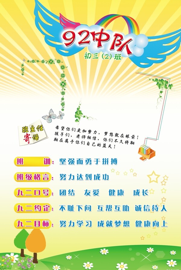 學(xué)校文化展板分層