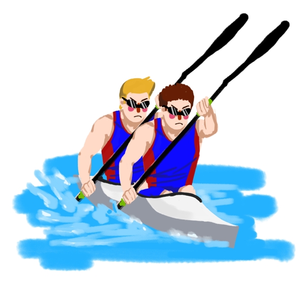 运动会奥运会男子双人划船比赛
