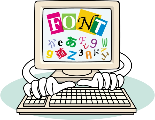 電腦打字圖片