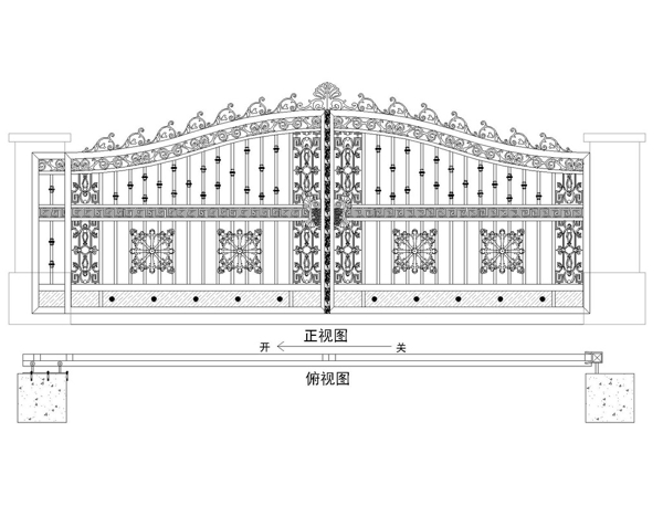 別墅門鐵藝門鏤空門大門