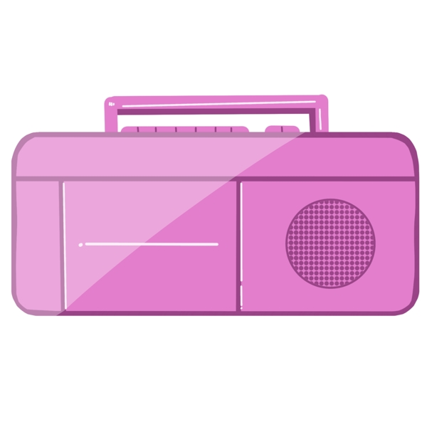 紫色手提式录音机