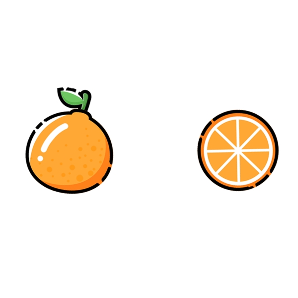 黄色水果橘子装饰