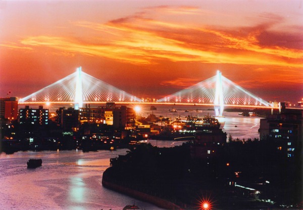 海口市世纪大桥施工图片