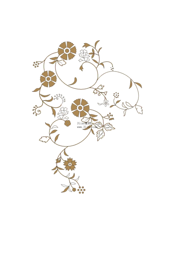 矢量植物花紋