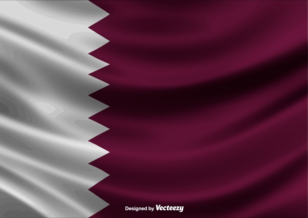 卡塔尔国旗矢量图
