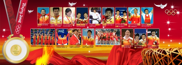 2008北京奥运中国队金牌榜图片