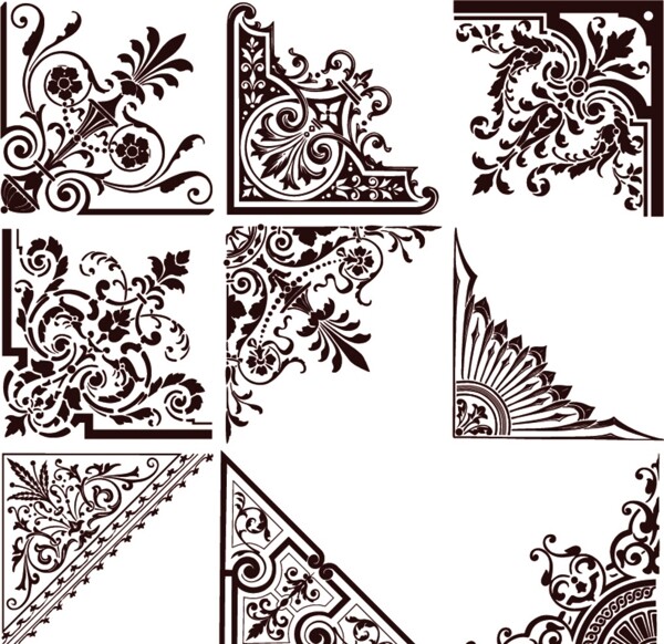 矢量欧式花纹