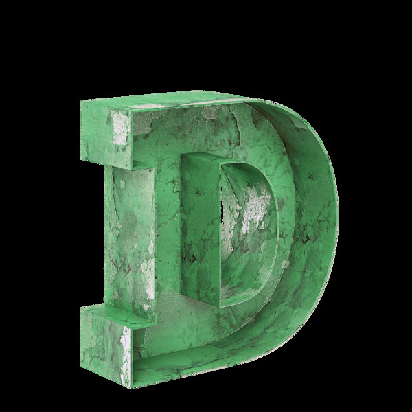3D立体字母D