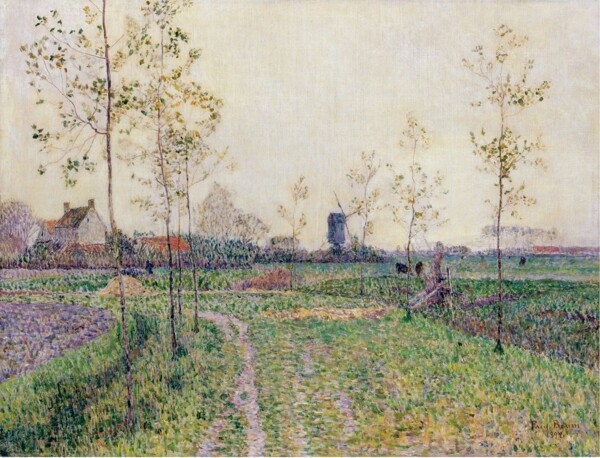 PaulBaumAutumnLandscapenearKnokke1894畫家風(fēng)景畫靜物油畫建筑油畫裝飾畫