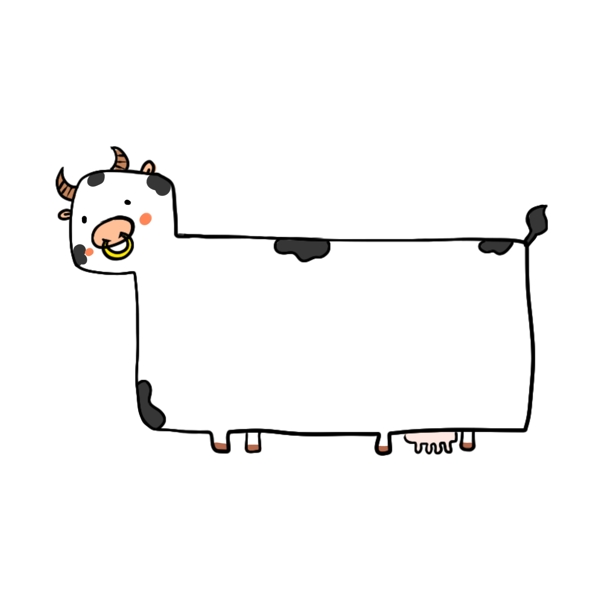 奶牛可爱创意对话框