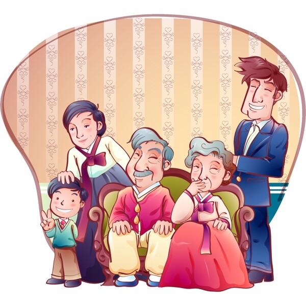 卡通韓國家庭
