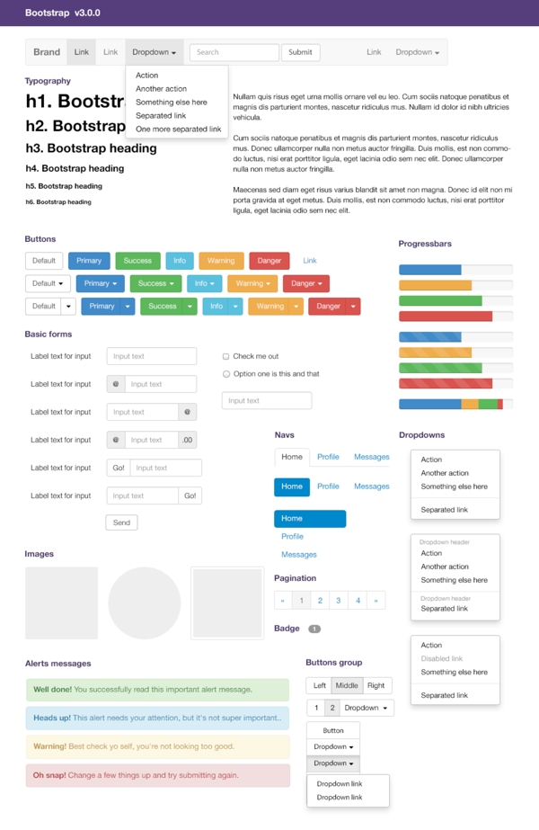 扁平化風(fēng)格UI主題包Bootstrap