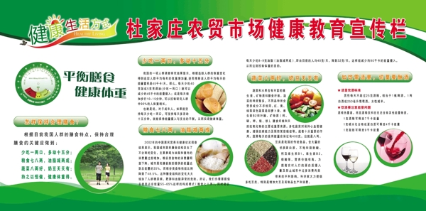 農(nóng)貿(mào)市場(chǎng)健康教育宣傳欄