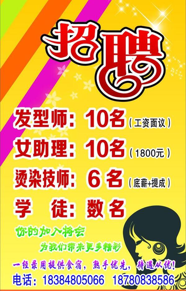 理發(fā)店招聘圖片