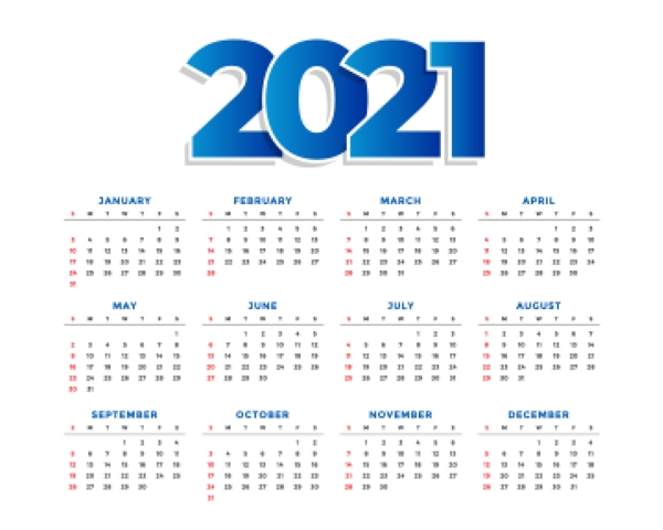 2021新年挂历台历日历图片