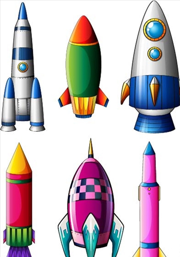 卡通火箭图片