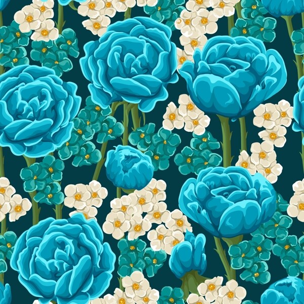 藍(lán)色花朵背景