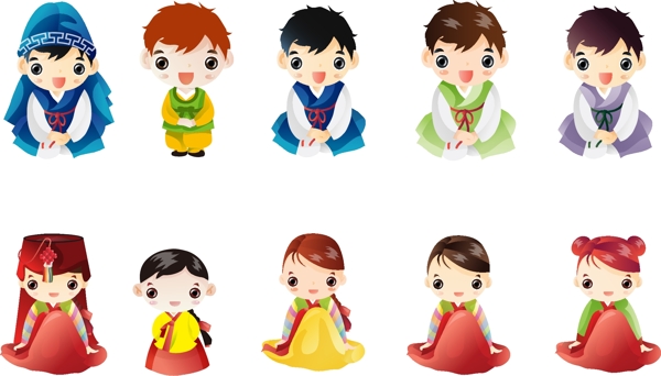 韩国传统服饰儿童