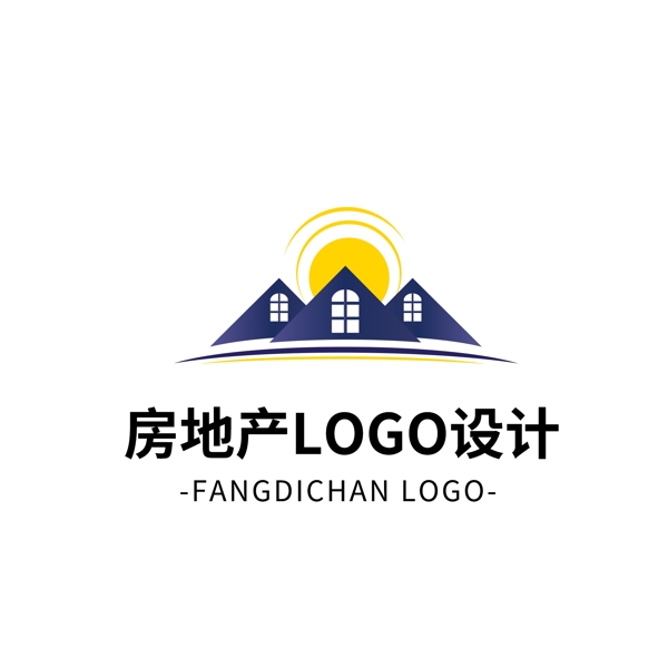 簡約大氣創(chuàng)意房地產logo標志設計