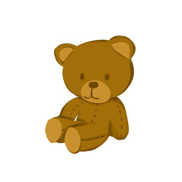 手绘一个小熊玩偶设计