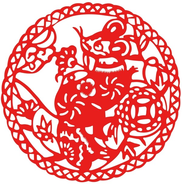 生肖圓形鼠圖片