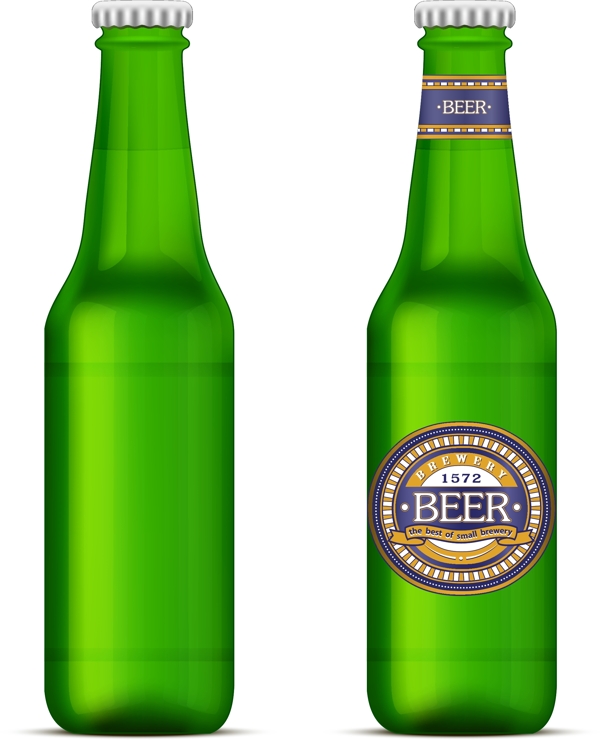 绿色啤酒包装设计矢量素材