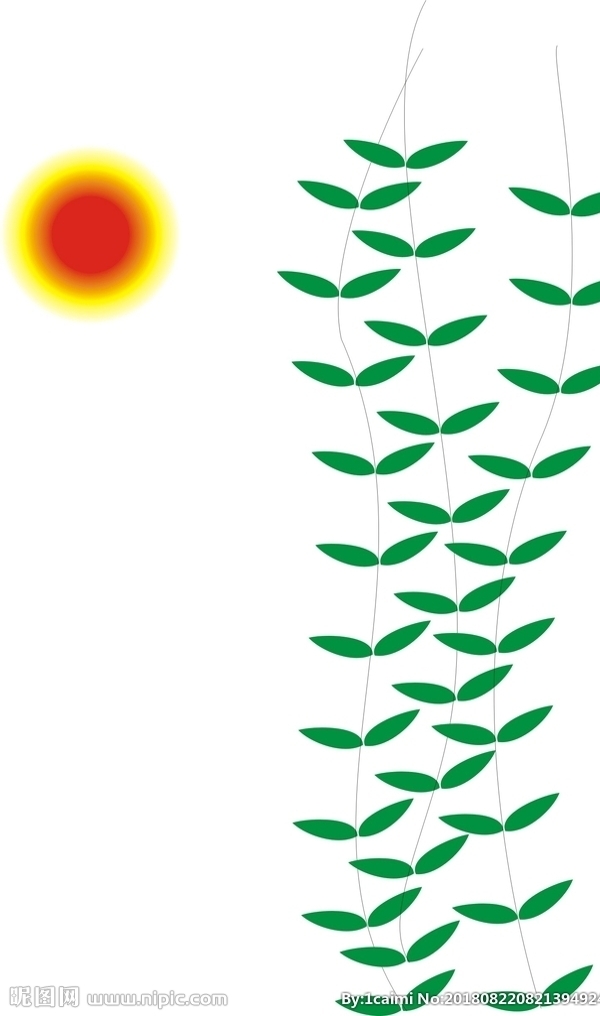 太陽和柳葉