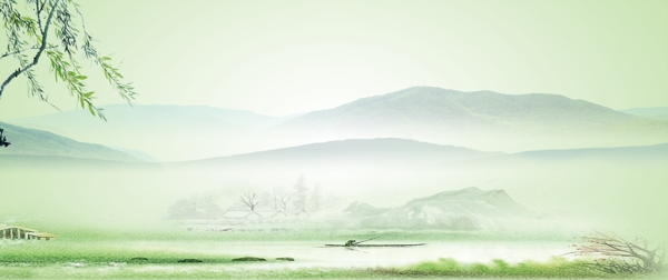 綠色背景