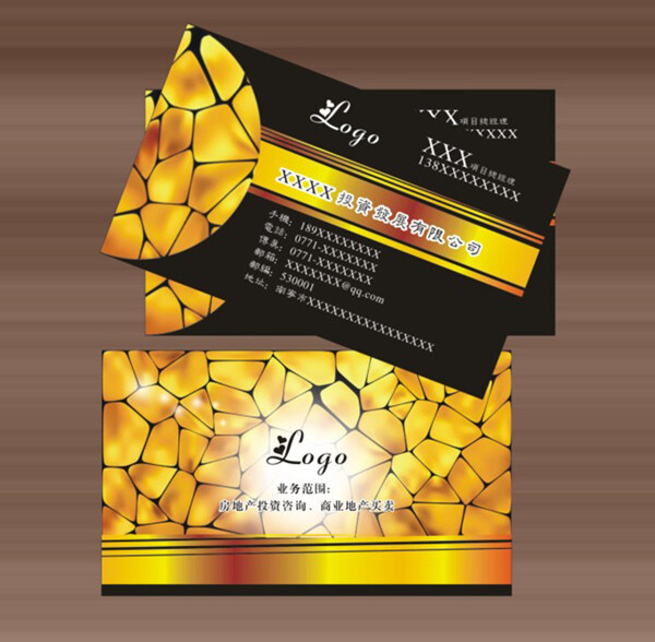 商務(wù)名片投資公司名片