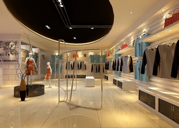 3D服裝店效果圖圖片