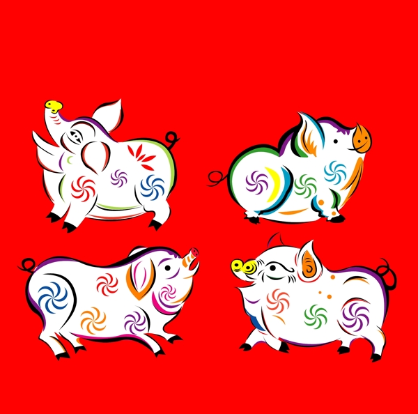 可爱猪图片