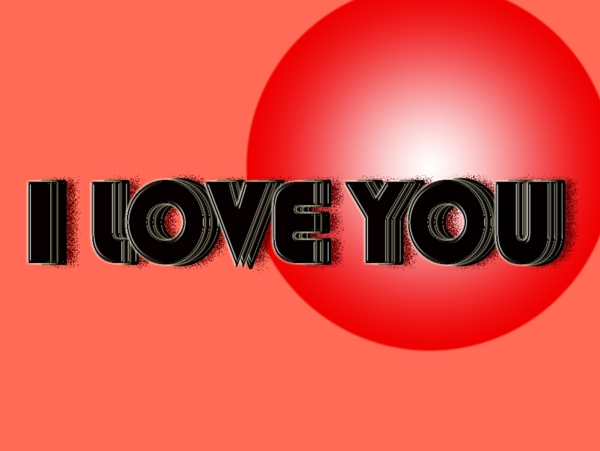 LOVE三層立體字
