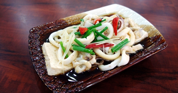龍巖客家菜魷魚(yú)蒸豆圖片