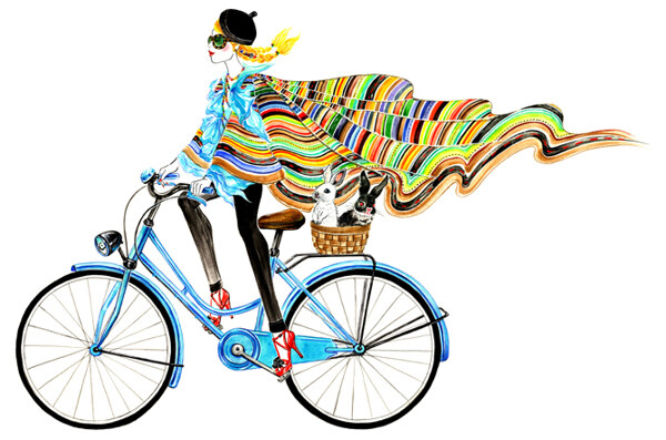 自行车女郎图片