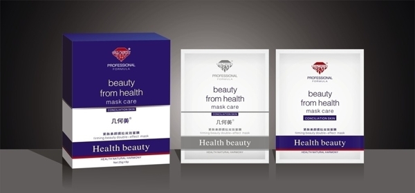 幾何美面膜設計圖片