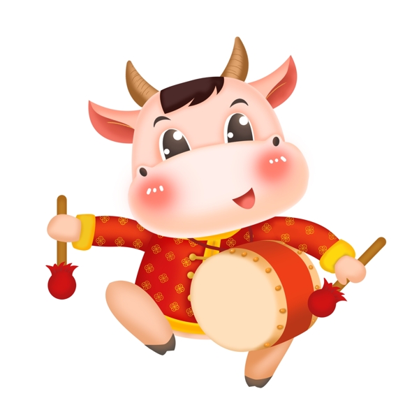 春節(jié)動(dòng)漫牛形象圖片