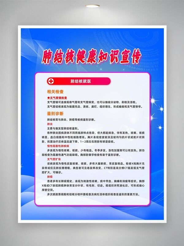 肺結(jié)核診斷鑒別知識宣傳海報
